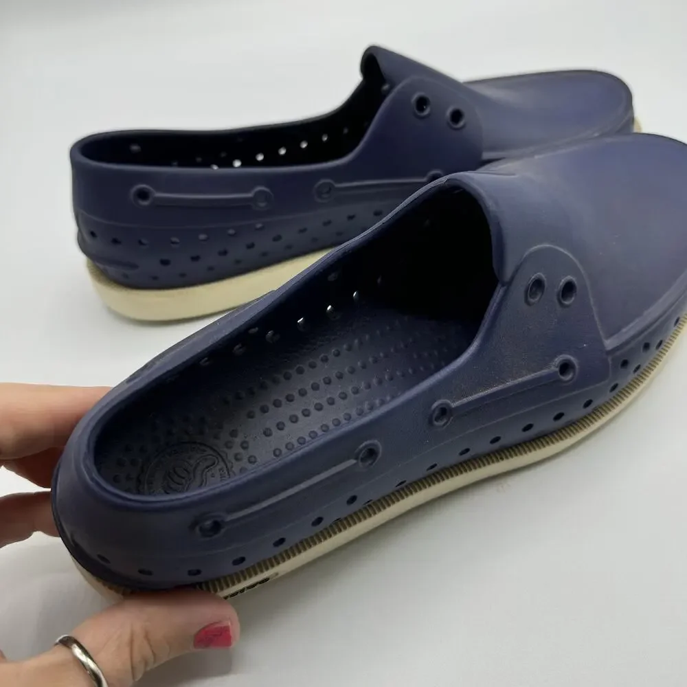 Native Unisex Howard Sugarlite Slip on Rubber Loafers Boat Shoes M8/W10 Navy